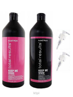 Matrix Vivid Szampon + Odżywka 1l + 2x Pomp