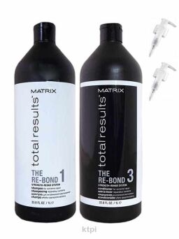 Matrix Tr Re Bond Szampon + Odżywka 1l + 2x Pompka