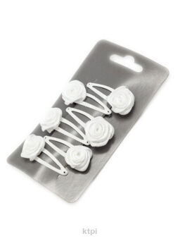 Spinka Pyk Biała Z Białą Różyczką 6 szt.