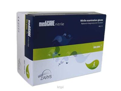 Rękawice Nitrylowe Bezpudrowe 50 szt. Limonkowe L