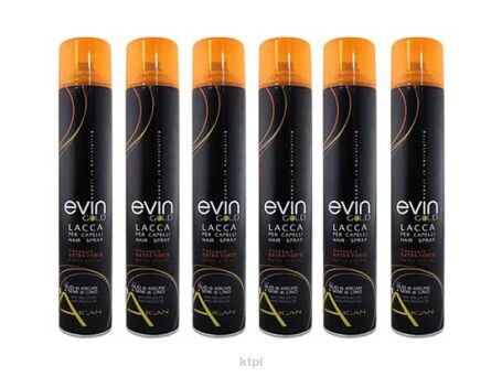 Evin Zestaw 6 Lakierów Black Z Olejkiem Arganowym 750 ml