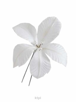 Ozdoba Do Włosów Kwiatek Z Brokatem Biały Kokówka