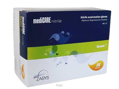 Rękawice Nitrylowe Bezpudrowe 50 szt. Limonkowe M