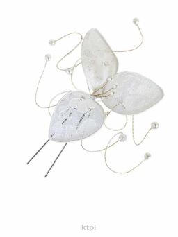 Ozdoba Do Włosów Kwiatek Z Koronki Biały Kokówka