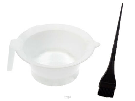 _COMAIR Miseczka Biała Do Farbowania+Pędzelek 4 cm