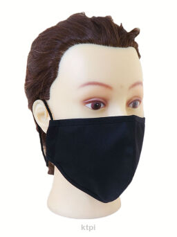 Maska Z Tkaniny Wielorazowa Czarna