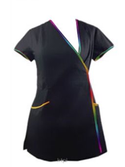 Rena Fartuszek Fryzjerski Czarno-Tęczowy Roz. 38