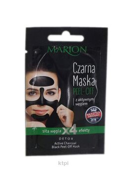 Marion Czarna Maseczka Peel-Off Aktywny Węgiel 6 g