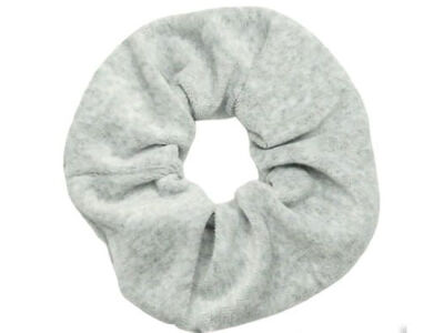 Gumka Do Włosów Welurowa Jasno Szara