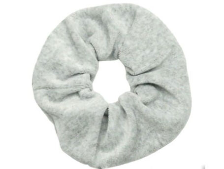 Gumka Do Włosów Welurowa Jasno Szara
