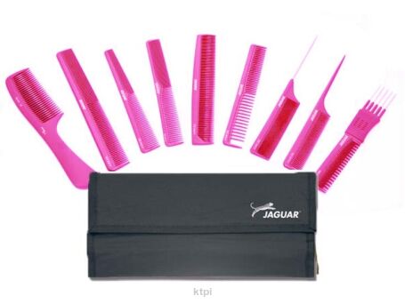 Jaguar Zestaw Grzebieni A-Line Ionic Różowe 9 szt