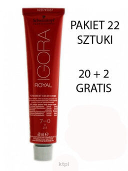 Schwarzkopf Igora Royal Farba Do Włosów 60 ml Pakiet 22 Szt 20+2 Gratis
