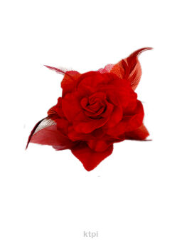 Ozdoba Do Włosów Róża Czerwona Duża Kokówka