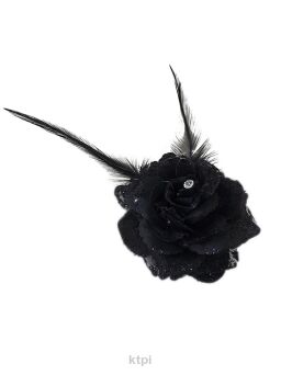 Ozdoba Do Włosów Róża Czarna Duża Kokówka
